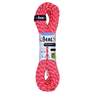 Beal Ice Line 8.1 mm Unicore Golden Dry クライミング用ハーフロープ