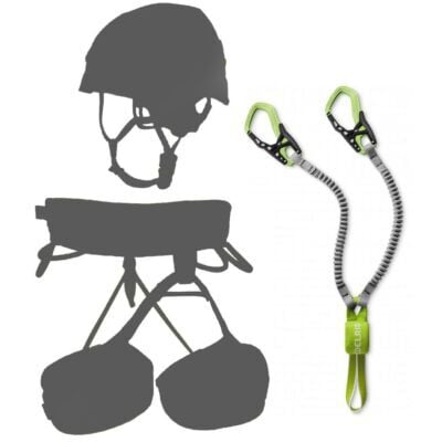 Oliunìd Deal Kit Edelrid Cable Kit VI セット フェラータ + ヘルメットとハーネス キット via ferrata