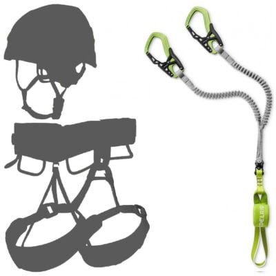 Oliunìd Deal Kit Edelrid Cable Comfort VI set Ferrata + ヘルメット e ハーネス via ferrata kit