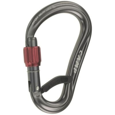 Petzl Neox アシストロック付きビレイデバイスとクライミングカラビナ