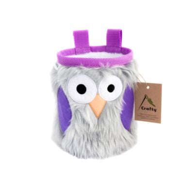 Crafty Climbing Lavender Furry Owl チョークバッグ