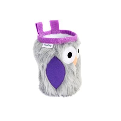 Crafty Climbing Lavender Furry Owl チョークバッグ