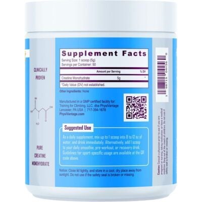 PhysiVantage Pure Creatine Monohydrate Powder creatina monoidrato