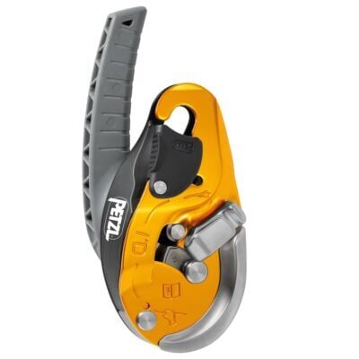 Petzl I'D Evac 自動ブレーキ付き降下器、アンカーポイントでの避難用のパニック防止機能付き
