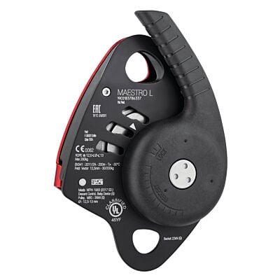 Petzl Maestro L レスキュー用ロック付きプーリー内蔵ディセンダー