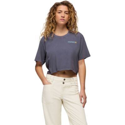 Prana Everyday Good Vibes Crop レディース Tシャツ