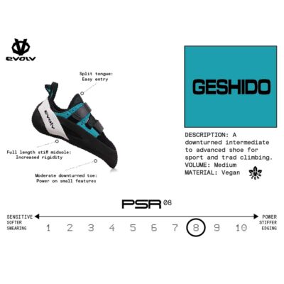 Evolv Geshido Velcro 男性用クライミングシューズ