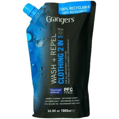 Grangers Wash + Repel Clothing 2 in 1 1L Eco Pouch 撥水洗剤