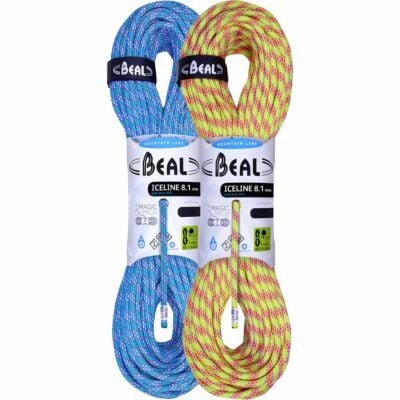 Beal Ice Line 8.1mm Unicore Golden Dry Pack 半分ロープ クライミング