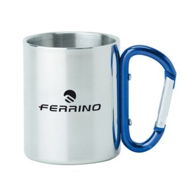 Ferrino ステンレス製カップ カラビナ付き