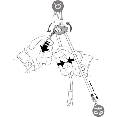 Petzl Dual Connect Adjust 調整可能なダブルロープ クライミング