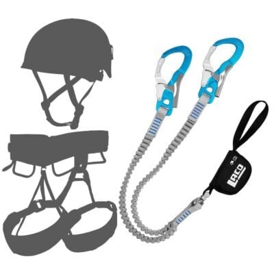 Kit via ferrata Oliunìd Deal LACD Set Ultimate Ferrata S 3.0 con set ferrata + casco e imbrago