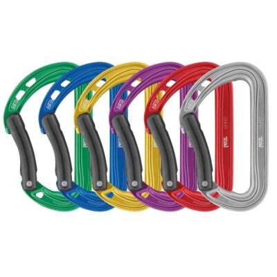 Petzl Spirit Bent 6 Pack クライミング用ベントゲートカラビナ (6個入り)