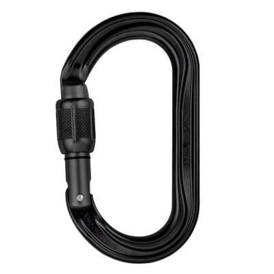 Petzl OK SCREW-LOCK Black スクリューロック付きオーバルカラビナ クライミング