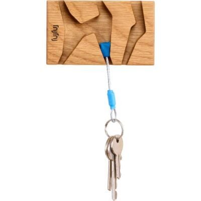 Fujfuj Mini 2 オーク材 キーホルダー クライミングナット付きキーホルダー
