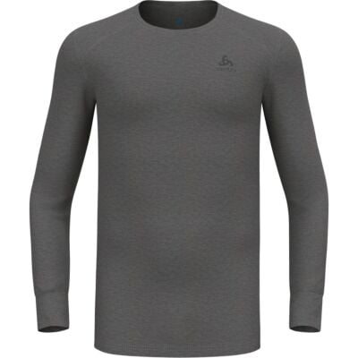 Odlo Warm Top L/S Crew Neck メンズ ロングスリーブ レイヤートップ-XL-スチールグレー メランジェ