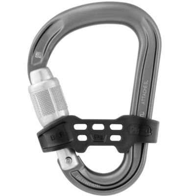 Petzl Neox アシストロック付きビレイデバイスとクライミングカラビナ