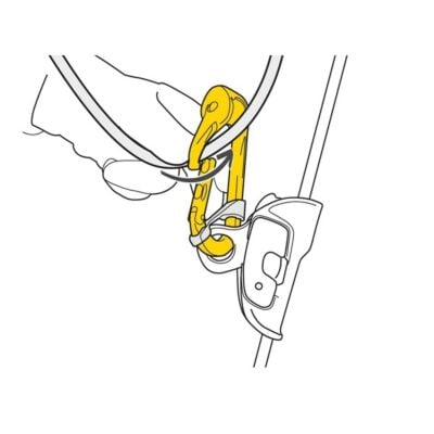 Petzl Rollclip A 直レバー付きプーリーカラビナ 高所作業用