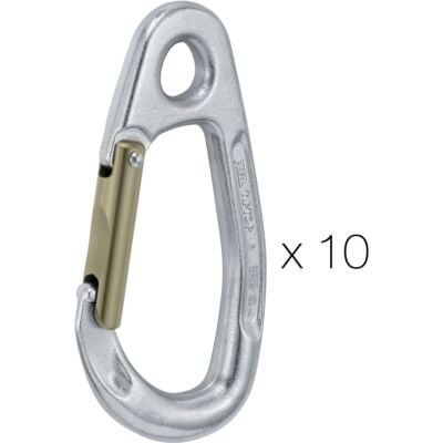 Petzl Tiptop Stainless（10個入り）クライミングビレイカラビナ
