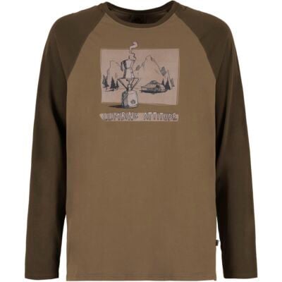 E9 Enove Long Coffee メンズ長袖Tシャツ