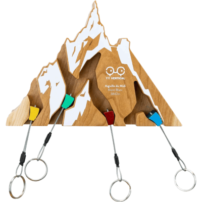 YY Vertical Key Holder - Aiguille du Midi Edition クライミングダイス付きキーホルダー