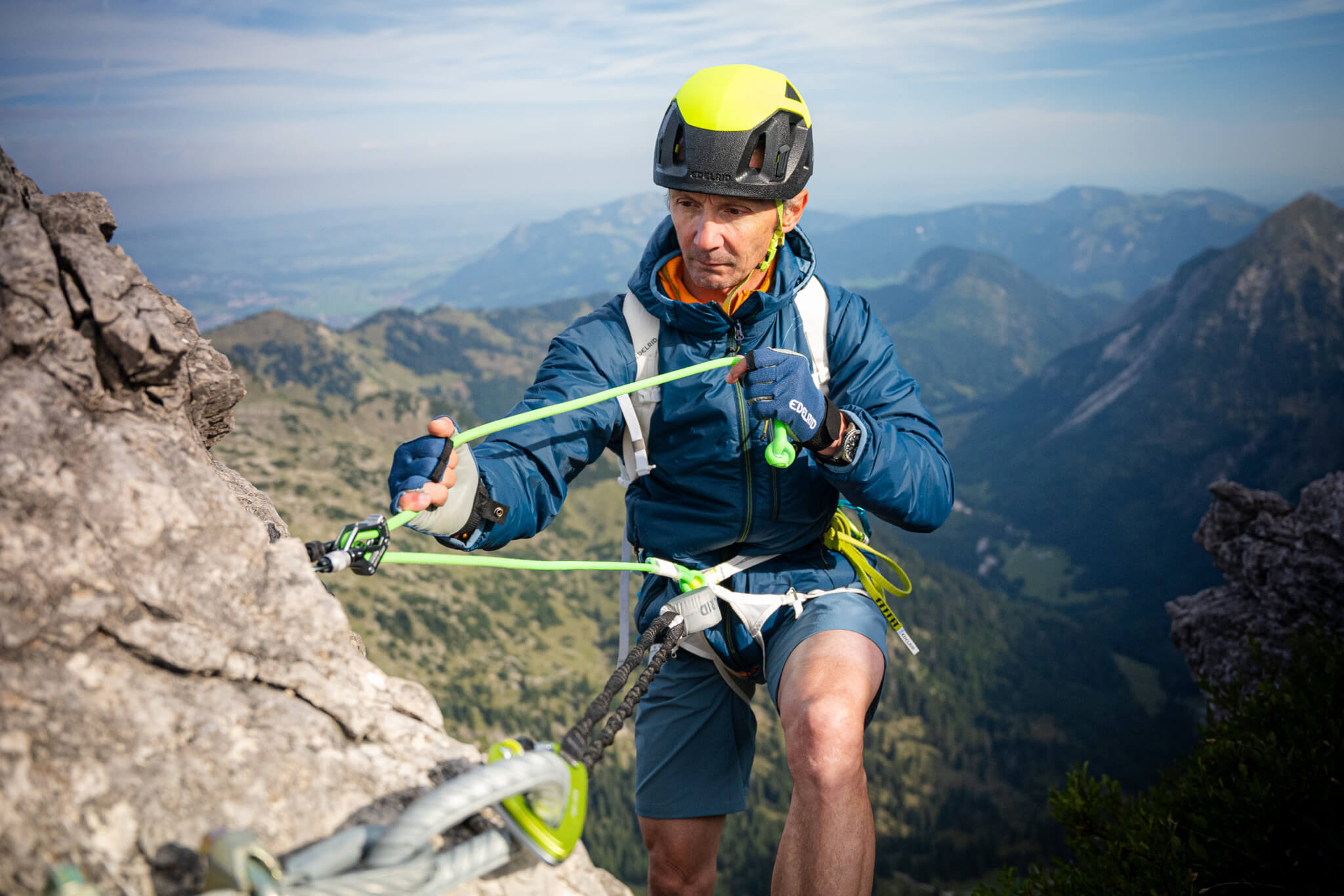 ヴィアフェラータ用装備。写真:Dominic Schneider / Edelrid