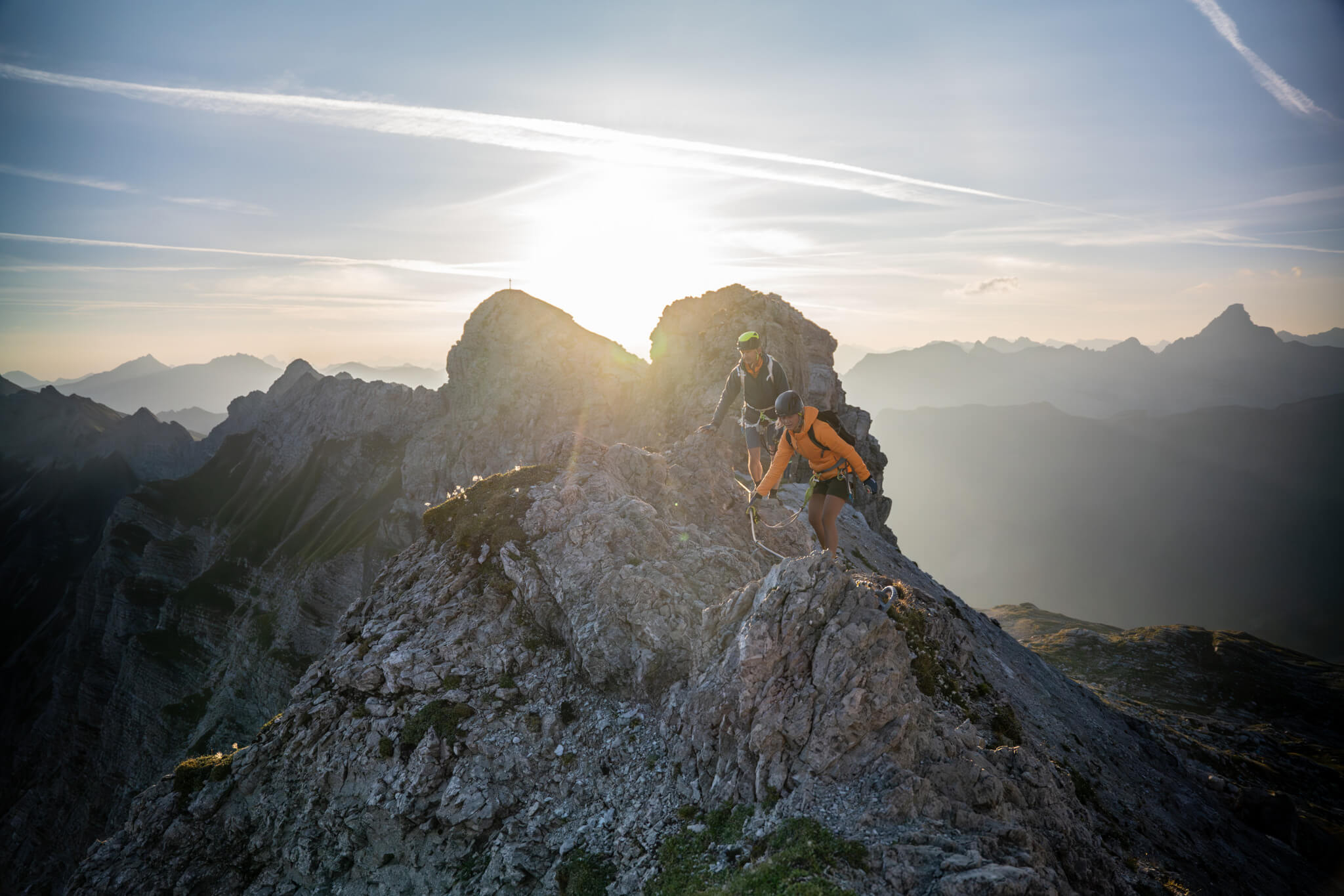 山中のヴィアフェラータ。写真:Dominic Schneider / Edelrid